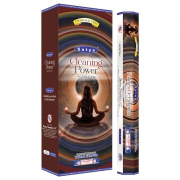 Cleaning Powers Incense Sticks, Satya Hex Pack - 6 Boxes x 20 Sticks